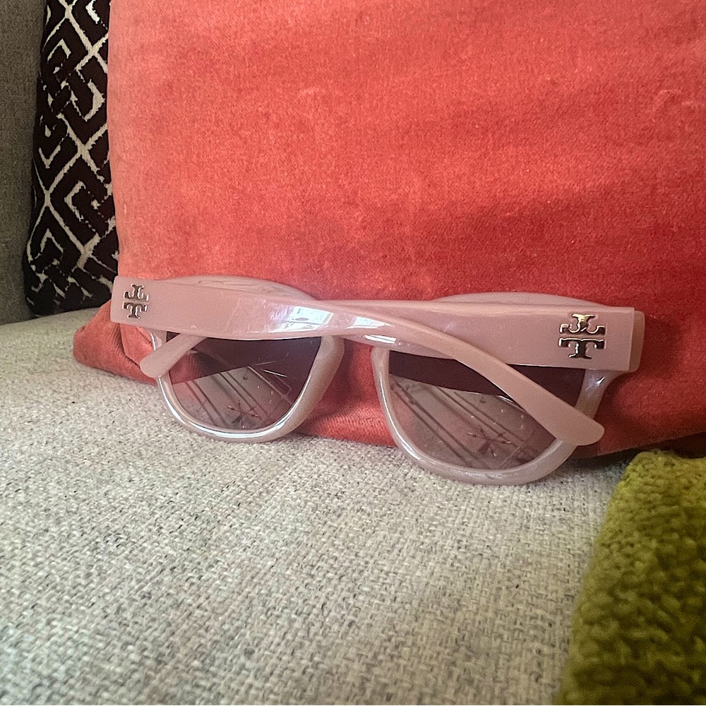 Tory Burch Pink Classic T Logo Sunglasses
